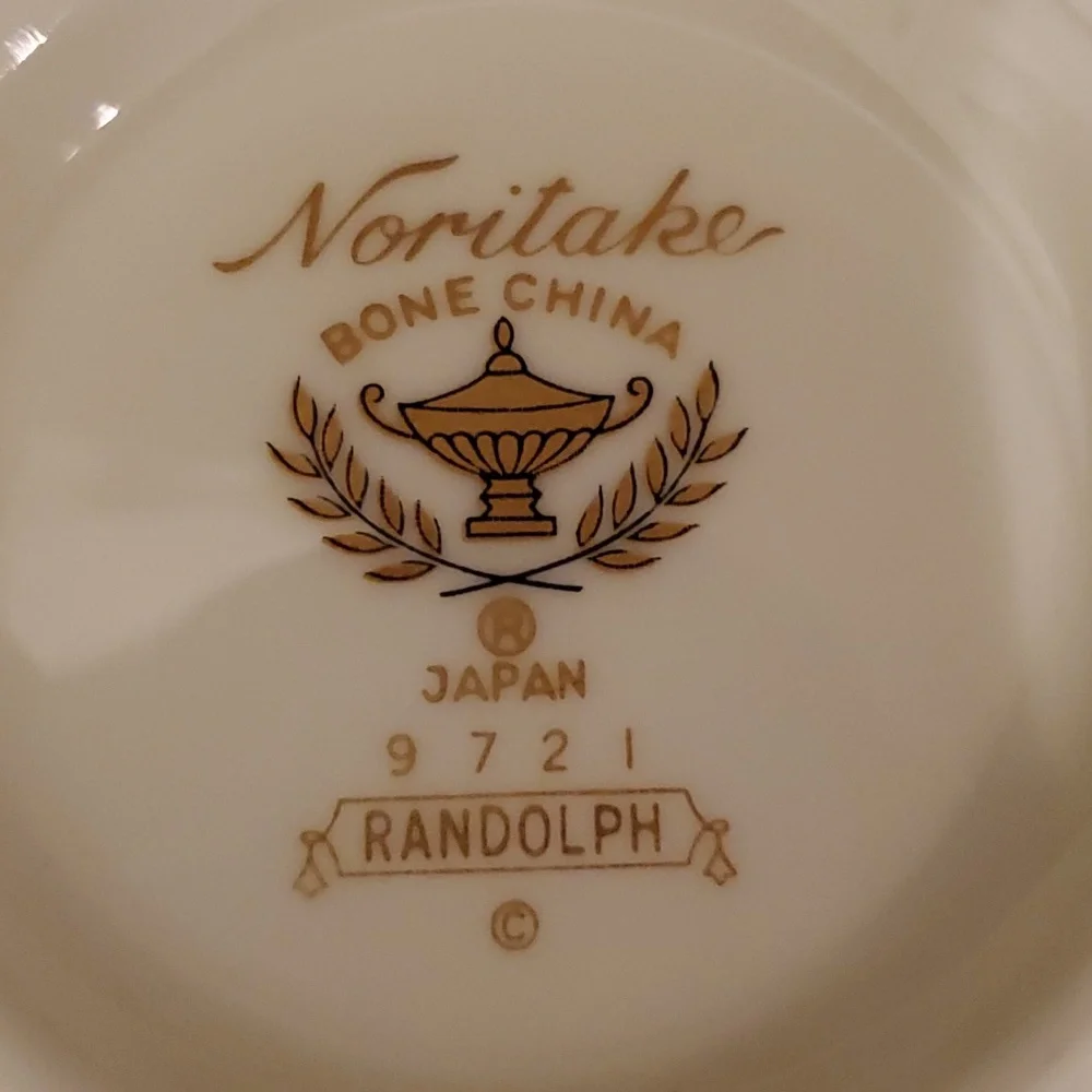 Noritake Randolph Footed Tea Cup & Saucer Japan